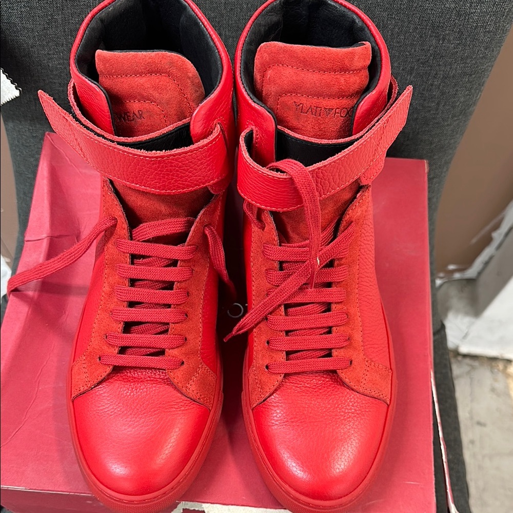 Ylati Footwear Men's Red High-Top Sneakers